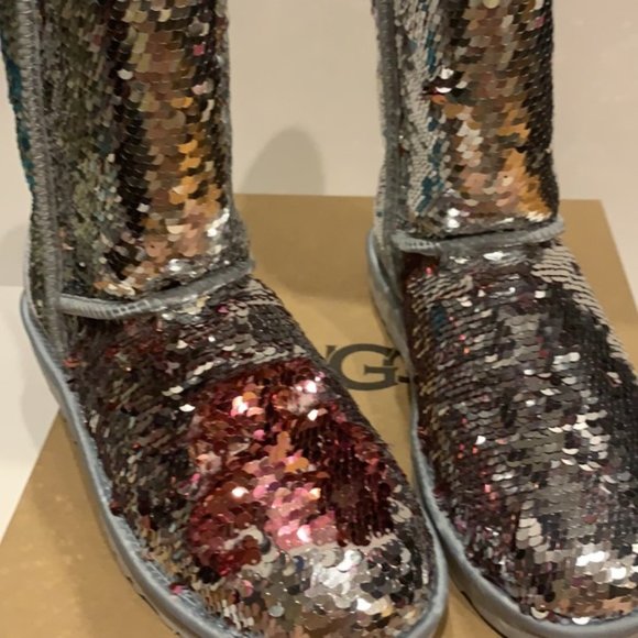UGG Classic Short Sequin Bling Sparkle Boots 6 7 8 9 NEW - Picture 13 of 15